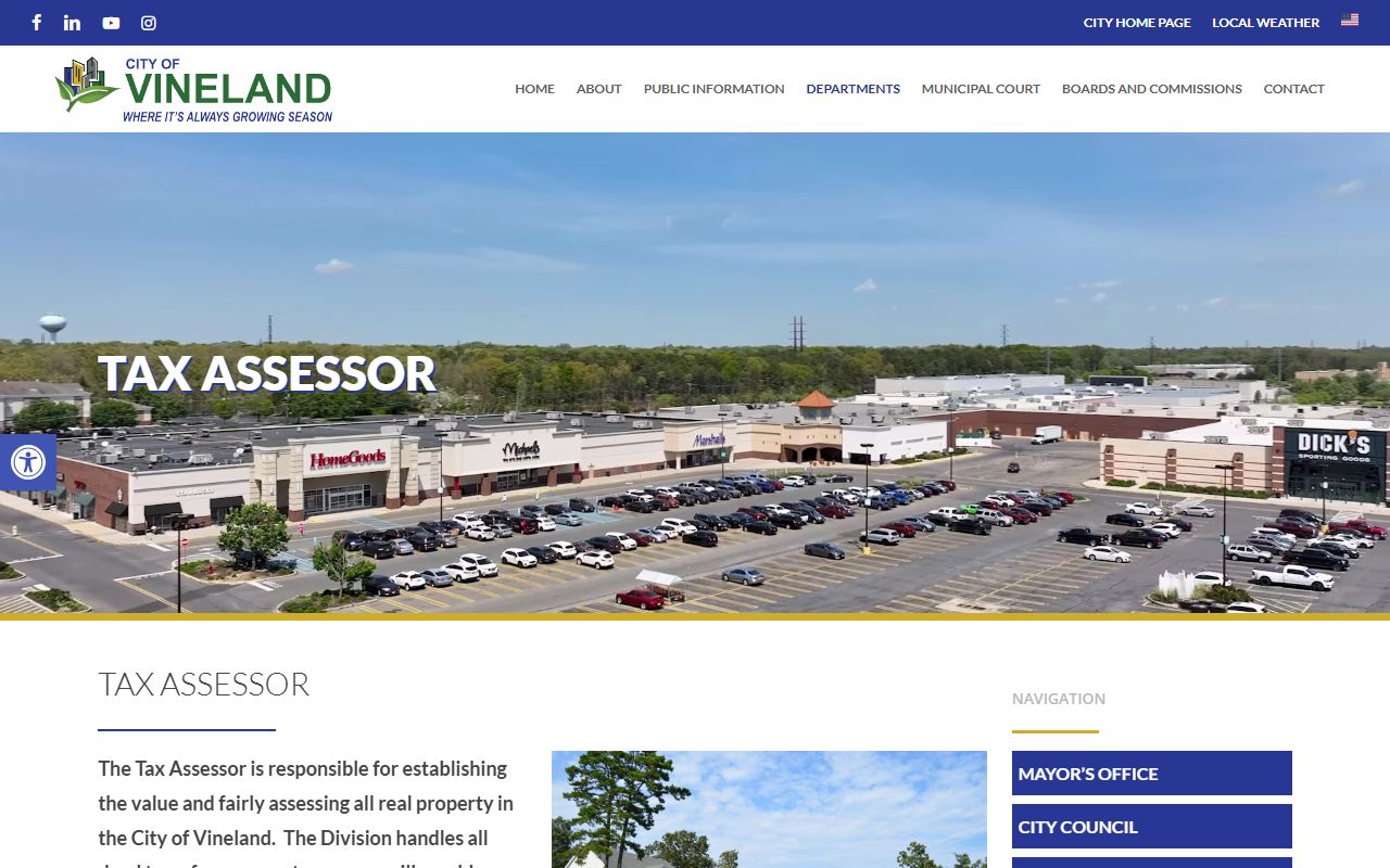 Vineland Tax Assessor property tax records resource