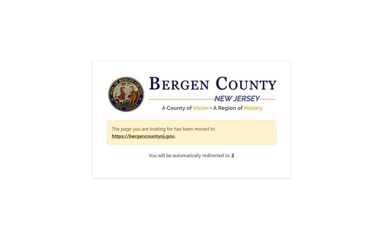 Bergen County Board of Taxation website showing property tax records search