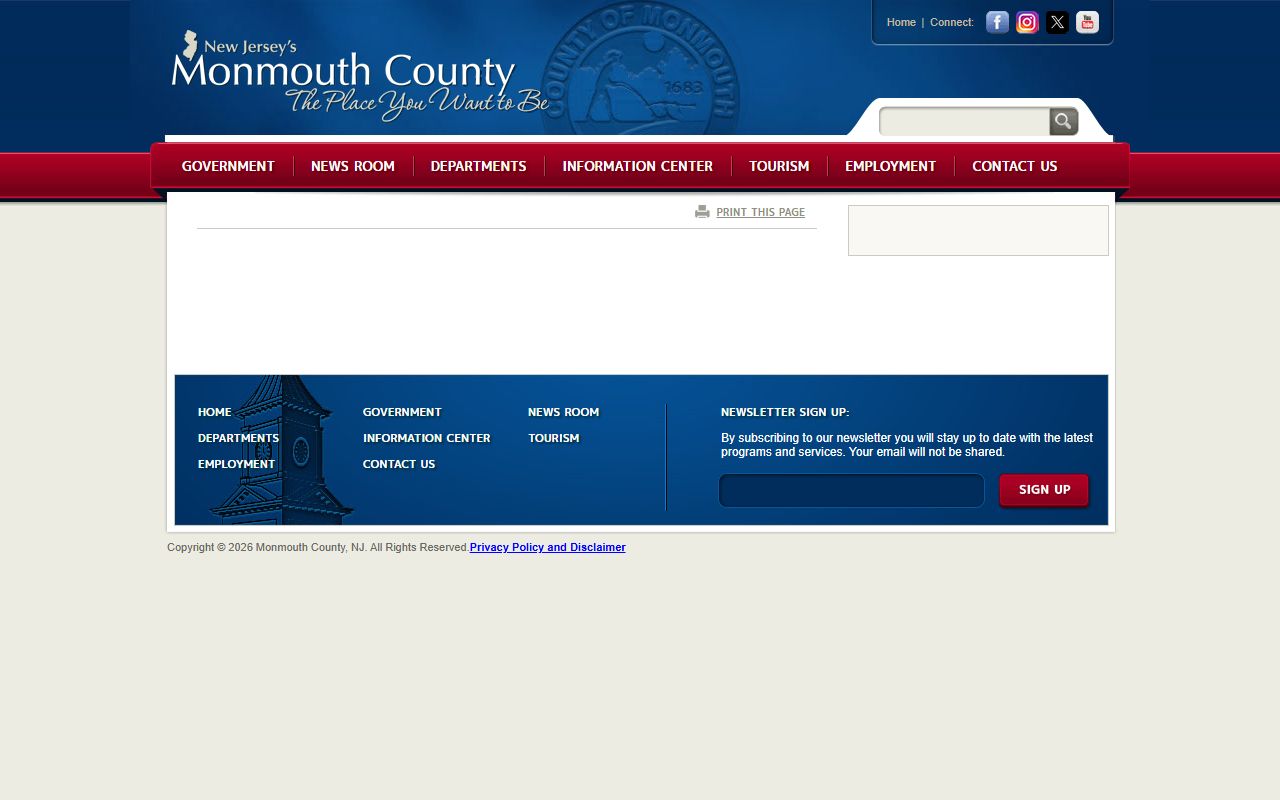 Monmouth County Board of Taxation website for property tax records